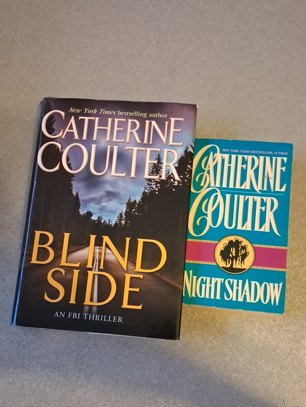 2 Catherine Coulter books - Blind Side (A FBI Thriller) & Night Shadow